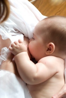 baby breastfeeding