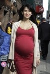 A very pregnant Hilaria Baldwin