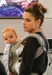 Amanda Peet at LAX with son Henry