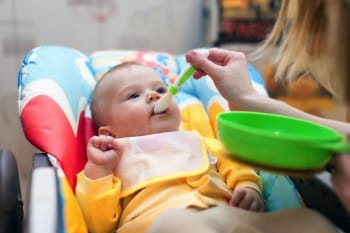 Baby eating solids