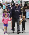Ben Affleck at the market with kids Sam, Seraphina and violet