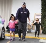 Ben Affleck at the market with kids Sam, Seraphina and violet