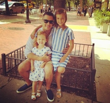 Cash Warren with daughters Honor and Haven - Father's Day