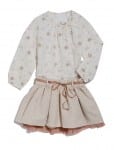 Harper Beckham Marie Chantal blouse and skirt with Chloe under skirt