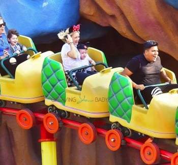 Hilary Duff rides the coasters at Disneyland with son Luca