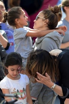 Jennifer Lopez with kids Max & Emme Anthony at a street festival in NYC