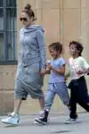 Jennifer Lopez with kids Max and Emme Anthony at a street festival in NYC