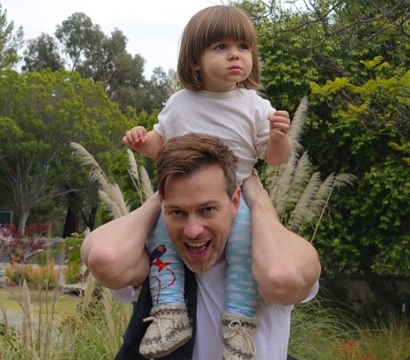 Kyle Newman with son James - Father's Day