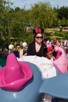 Mariah Carey with her daughter Monroe Cannon at Disneyland Paris
