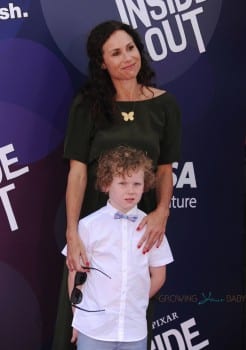 Minnie Driver attends the Inside Out Premiere with son Henry