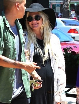 Pregnant Ashlee Simpson with husband Evan Ross out in LA
