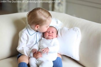 Prince George kisses His Baby Sister Charlotte in Newly Released Photos!