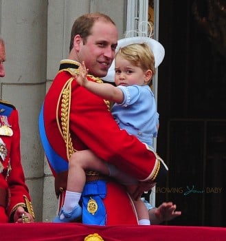 Prince william and Prince George at Trooping the color ceremony