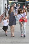 Sarah Jessica Parker with twins Marion and Tabitha Broderick out in NYC