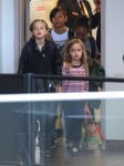 Shiloh, Vivienne, Pax and Zahara at LAX