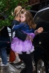 Sienna Miller with daughter Marlowe Sturridge dressed as a  princess in NYC