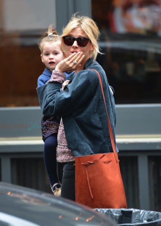 Sienna Miller with daughter Marlowe Sturridge in NYC