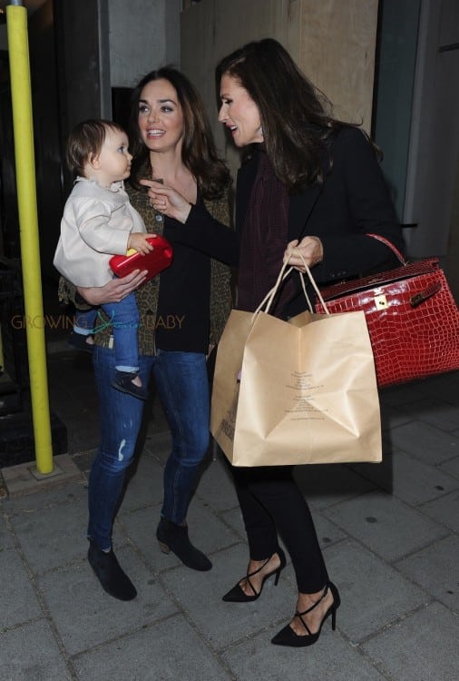 Tamara Ecclestone with daughter Sofia and mom Slavica at Kai restaurant in Mayfair