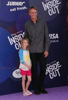 Tony Hawk attends Inside Out Premiere with his daughter Kadence