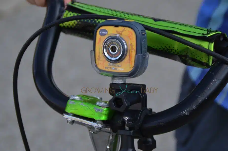 VTECH Kidizoom Action Cam - mounted on a bike