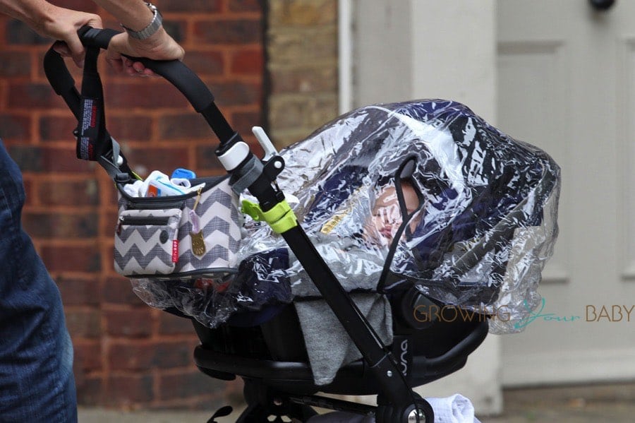 4-month-old baby Montgomery Moses Brian Cohen out for a stroll