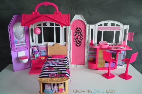 Barbie Glam Getaway House Girl Getaway Home Relax Doll Meal Stove Room Kid Child 