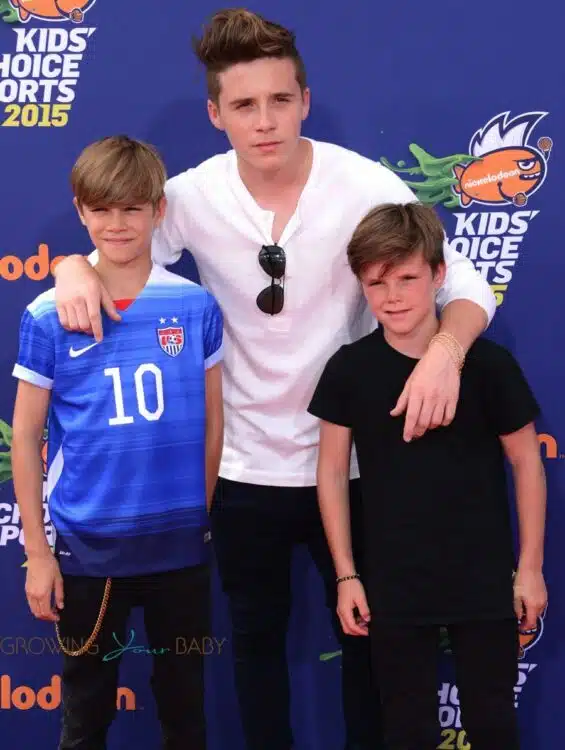 Brooklyn, Romeo and Cruz at the  2015 Nickelodeon Kid's Choice Sports Awards