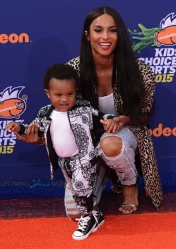 Ciara with son Future Zahir Wilburn at 2015 Nickelodeon Kid's Choice Sports Awards
