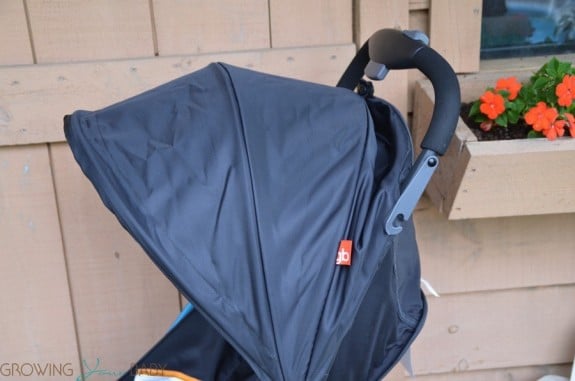 GB Qbit Stroller - canopy half open