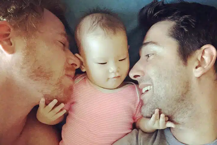 Gordon Allan Lake and Manuel Valero with 6-month-old Carmen