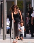 Halle Berry leaves Westfield Mall in Century City with son Maceo Martinez
