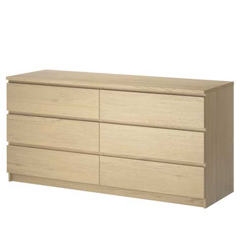 IKEA MALM 6-drawer chest