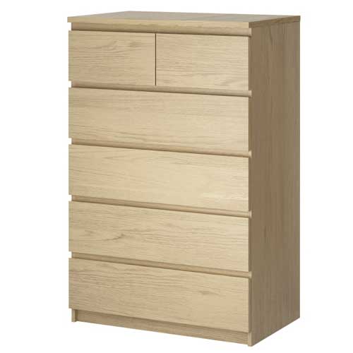 IKEA MALM 6-drawer chest