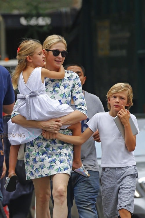 Kelly Rutherford out in NYC with kids Helena & Hermes Giersch