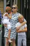 Kelly Rutherford out in NYC with kids Helena and Hermes Giersch