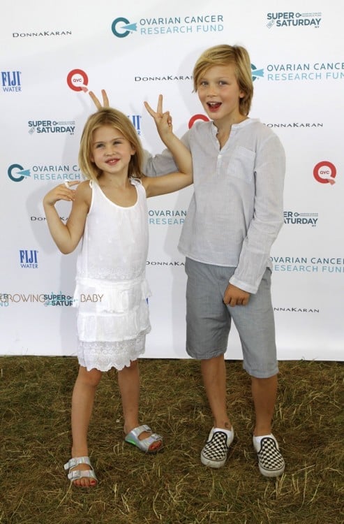 Kelly Rutherford's kids Helena and Hermes Giersch at Super Saturday in the Hamptons