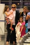 Nicole Kidman with daughters Faith and Sunday at LAX