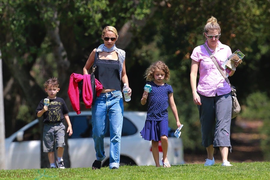 Nicole Richie with kids Sparrow & Harlow Madden at the Museum in LA