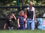 Nicole Richie with kids Sparrow and Harlow Madden at the Museum in LA