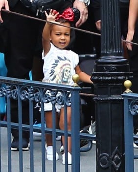 North West at Disneyland for Penelope's Birthday