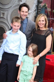 Paul Rudd with wife Julie and kids Darby and Jack at Walk of Fame Ceremony
