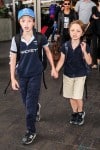 Shiloh Jolie-Pitt exits LAX with brother Knox