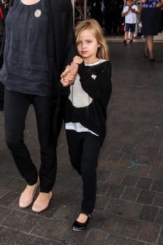 Vivian Jolie-Pitt exits LAX with her Mom