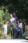 Ben Affleck & Jennifer Garner out for a stroll in Atlanta with kids Sam, Seraphina & Violet