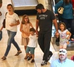 Ben Affleck and Jennifer Garner out in Atlanta, Georgia with their kids Seraphina, Samuel and Violet