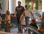 Ben Affleck and Jennifer Garner out in Atlanta, Georgia with their kids Seraphina, Samuel and Violet