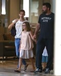 Ben Affleck and Jennifer Garner out in Atlanta, Georgia with their kids Seraphina and Violet