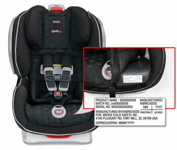 Britax ClickTight Convertible Recall finding your serial number