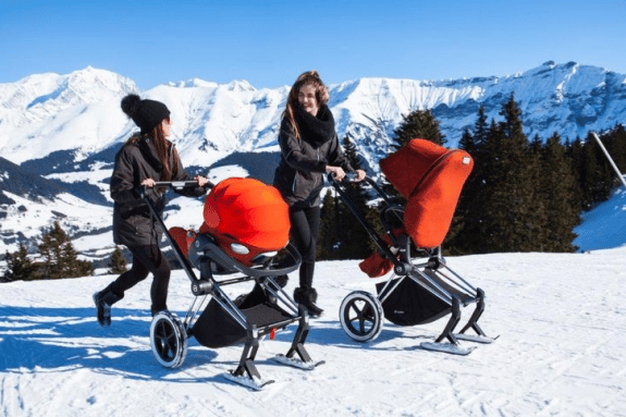 Cybex Priam on Skiis