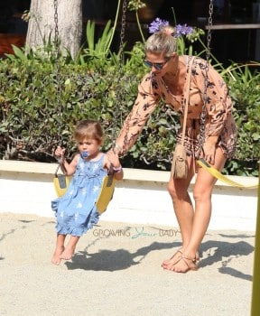 Elsa Pataky at the Park with her daughter India Hemsworth
